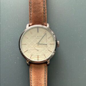 Ted Baker Brown Leather Strap Watch with Cream Dial